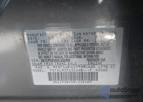 2024 Nissan Kicks S Xtronic Cvt z USA, uszkodzony, nr VIN 3N1CP5BV5RL532409